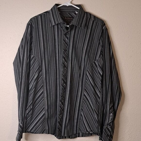 Ben Sherman black button down shirt - Picture 1 of 7